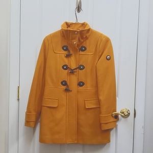 Calvin Klein mustard yellow pea coat